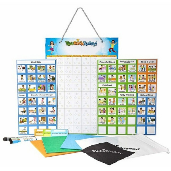 You Rock Today Other - Magnetic Chore Charts for One or Multiple Kids